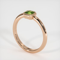 0.42 Ct. Green Sapphire Ring, 14K Rose Gold 2