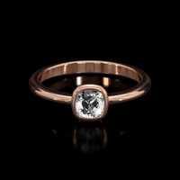 0.51 Ct. Sapphire Ring, 14K Rose Gold 1