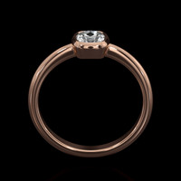 0.51 Ct. Sapphire Ring, 14K Rose Gold 3