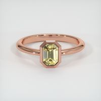 0.90 Ct. Peach Sapphire Ring, 14K Rose Gold 1