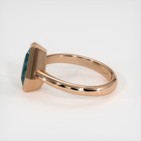 2.67 Ct. Greenish Blue Sapphire Ring, 14K Rose Gold 4