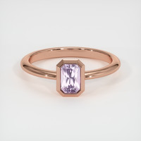 0.69 Ct. Purplish Pink Sapphire Ring, 14K Rose Gold 1