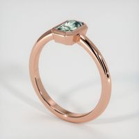 0.76 Ct. Bluish Green Sapphire Ring, 14K Rose Gold 2