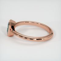 0.76 Ct. Bluish Green Sapphire Ring, 14K Rose Gold 4
