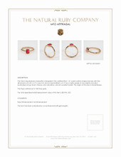 Men's Ruby Ring 1.51 Ct. 18K Rose Gold Appraisal
