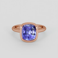 4.27 Ct. Violet Sapphire Ring, 18K Rose Gold 1