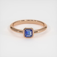 0.59 Ct. Sapphire Ring, 18K Rose Gold 1