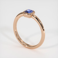 0.59 Ct. Sapphire Ring, 18K Rose Gold 2