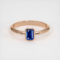 0.93 Ct. Blue Sapphire Ring, 18K Rose Gold 1