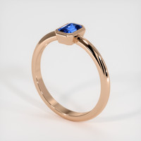 0.93 Ct. Blue Sapphire Ring, 18K Rose Gold 2