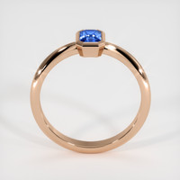 0.93 Ct. Blue Sapphire Ring, 18K Rose Gold 3