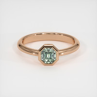 0.61 Ct. Green Sapphire Ring, 18K Rose Gold 1