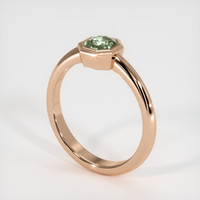 0.61 Ct. Green Sapphire Ring, 18K Rose Gold 2
