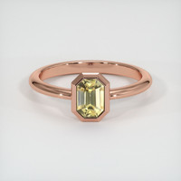 0.90 Ct. Peach Sapphire Ring, 18K Rose Gold 1
