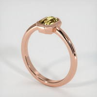 0.90 Ct. Peach Sapphire Ring, 18K Rose Gold 2