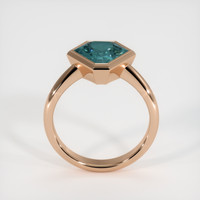 2.67 Ct. Greenish Blue Sapphire Ring, 18K Rose Gold 3