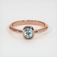 0.63 Ct. Sapphire Ring, 18K Rose Gold 1