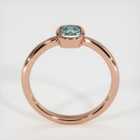 0.63 Ct. Greyish Blue Sapphire Ring, 18K Rose Gold 3