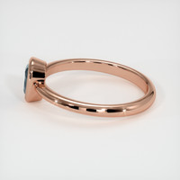 0.63 Ct. Greyish Blue Sapphire Ring, 18K Rose Gold 4