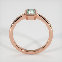 0.76 Ct. Bluish Green Sapphire Ring, 18K Rose Gold 3