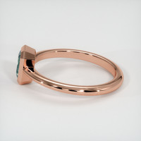 0.76 Ct. Bluish Green Sapphire Ring, 18K Rose Gold 4