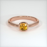 0.61 Ct. Sapphire Ring, 18K Rose Gold 1