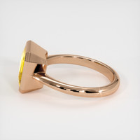 4.06 Ct. Yellow Sapphire Ring, 18K Rose Gold 4