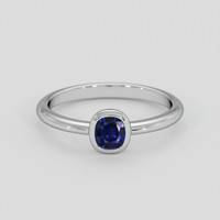 0.39 Ct. Blue Sapphire Ring, Silver 1