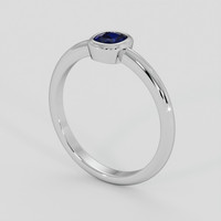 0.39 Ct. Blue Sapphire Ring, Silver 2