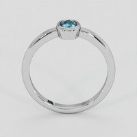 0.30 Ct. Greenish Blue Sapphire Ring, Silver 3