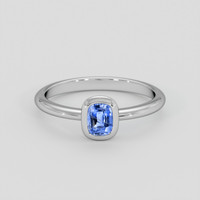 0.35 Ct. Blue Sapphire Ring, Silver 1