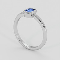 0.35 Ct. Blue Sapphire Ring, Silver 2
