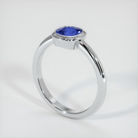 0.86 Ct. Blue Sapphire Ring, 10K White Gold 2