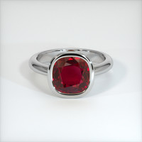 3.36 Ct. Ruby Ring, 10K White Gold 1
