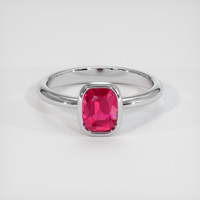 1.70 Ct. Pinkish Red Ruby Ring, 10K White Gold 1