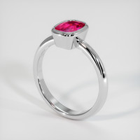 1.70 Ct. Pinkish Red Ruby Ring, 10K White Gold 2
