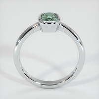 0.73 Ct. Green Sapphire Ring, 10K White Gold 3