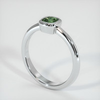 0.76 Ct. Yellowish Green Sapphire Ring, 10K White Gold 2