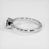 0.83 Ct. Bluish Green Sapphire Ring, 10K White Gold 4