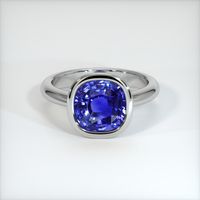3.24 Ct. Sapphire Ring, 14K White Gold 1