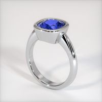 3.24 Ct. Sapphire Ring, 14K White Gold 2