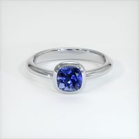 0.69 Ct. Sapphire Ring, 14K White Gold 1
