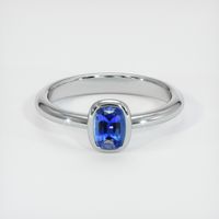 0.99 Ct. Sapphire Ring, 14K White Gold 1