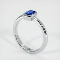 0.99 Ct. Sapphire Ring, 14K White Gold 2