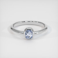 0.84 Ct. Sapphire Ring, 14K White Gold 1