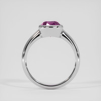 3.39 Ct. Reddish Purple Rhodolite Garnet Ring, 14K White Gold 3