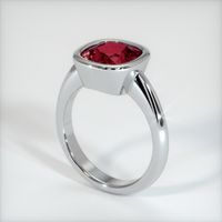 3.36 Ct. Ruby Ring, 14K White Gold 2