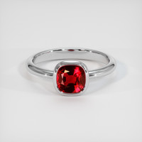 1.12 Ct. Ruby Ring, 14K White Gold 1