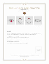 Men's Ruby Ring 1.06 Ct., 14K White Gold Appraisal