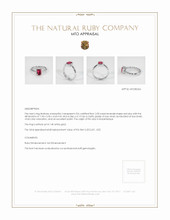 Men's Ruby Ring 2.00 Ct., 14K White Gold Appraisal